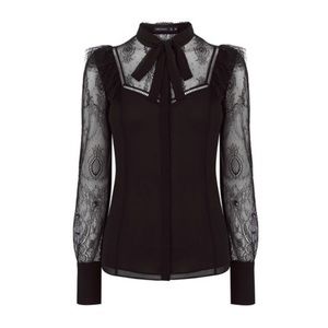 Karen Millen NWOT LACE AND SHEER SHIRT
